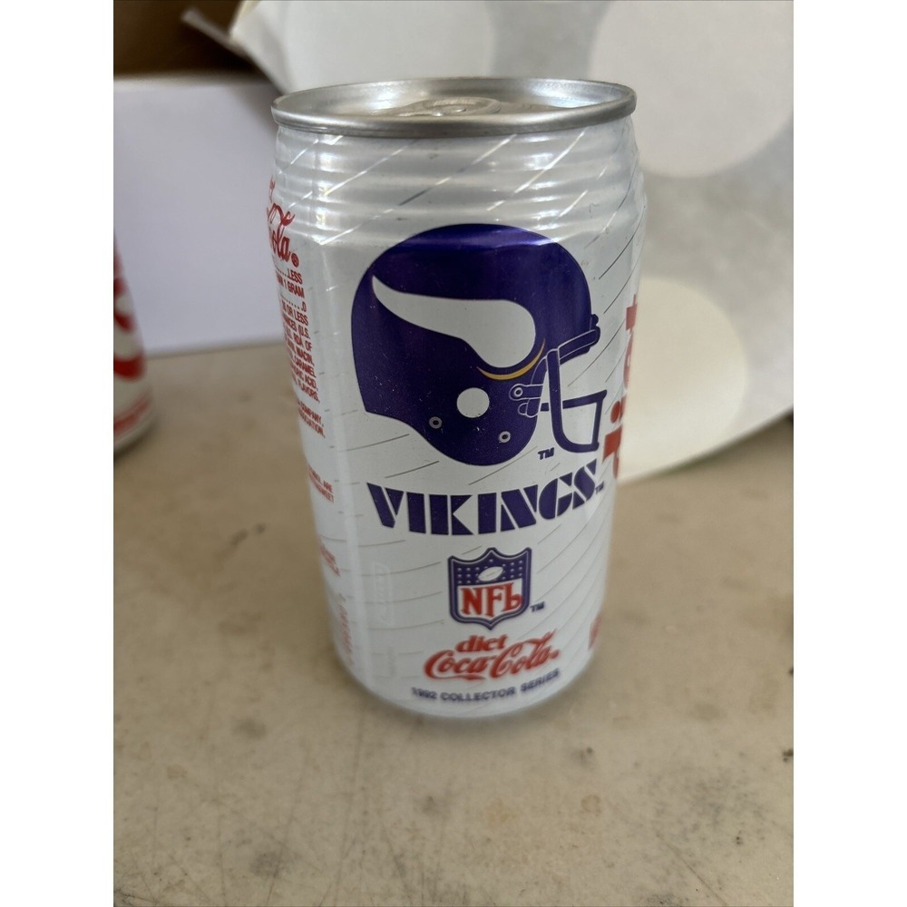 1992 NFL Diet Coca-Cola / Coke Collector Series Can Minnesota  Vikings Very Rare